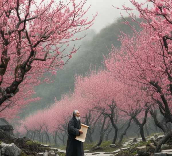陶渊明桃花源记深层解读与人生启示,探寻桃花源，陶渊明桃花源记原文解读与启示,桃花源,第1张