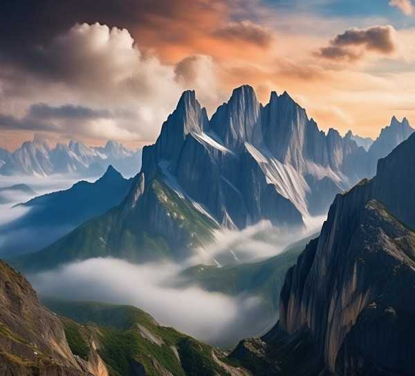 山川壮丽，意境深远——山景佳句汇编,山的壮美与深邃—描绘山的句子集锦,画卷,壮丽,第1张