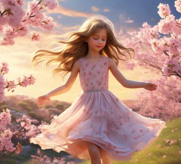 春日轻舞，春姑娘的生动画卷