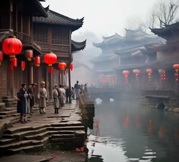 江南古镇风情，传说与故事交融的春色画卷