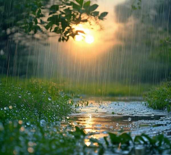 雨后初晴，自然奇景与心灵洗礼,雨后初晴，自然之美与心灵净化,心灵,画卷,第1张
