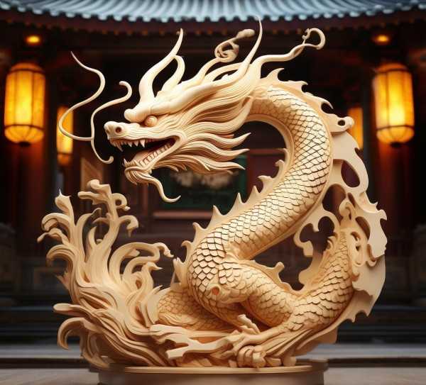 龙腾艺海，雕接龙成语的艺术智慧