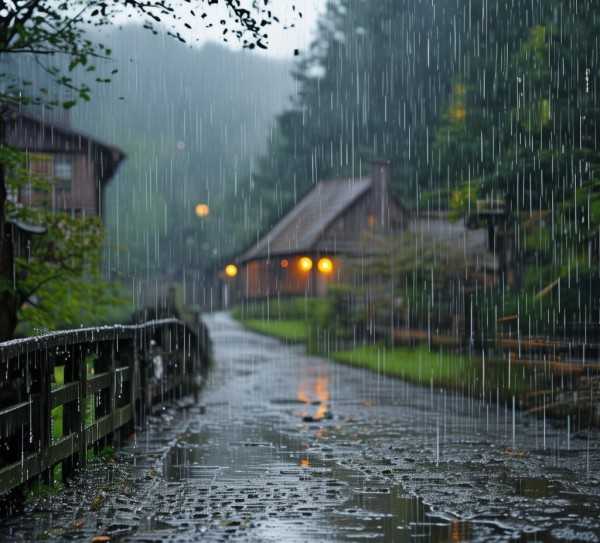 细雨诗意，雨天画卷的细腻描绘,细雨如丝，诗意盎然的雨天画卷,诗意,心灵,画卷,第1张