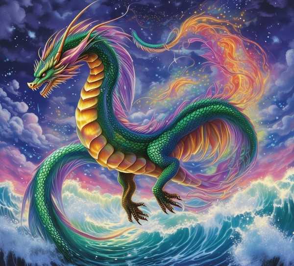 龙腾四海，华美传说的壮丽画卷,龙腾四海，传说中龙的华美形容,传承,智慧,第1张