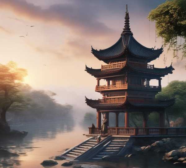 滕王阁序与诗，千古绝唱的文韵之美,千古绝唱滕王阁序，滕王阁诗原文之美,画卷,唐代文学,第1张