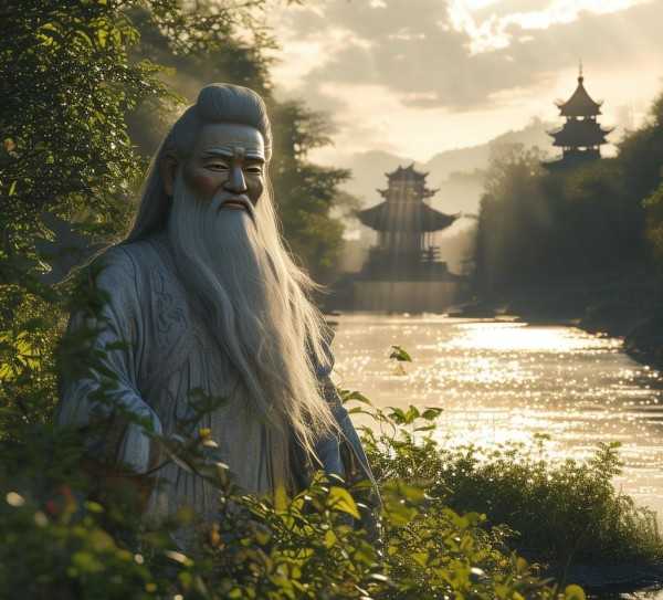 河伯传说，河畔智慧之光的故事
